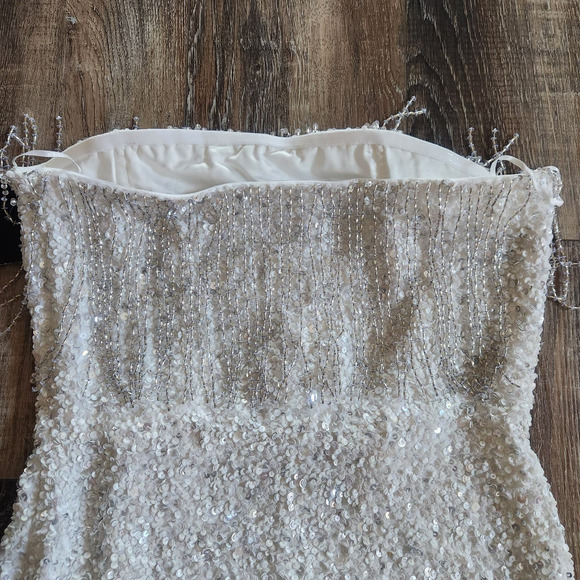 Retrofete White Strapless Mini Dress - Picture 6 of 9